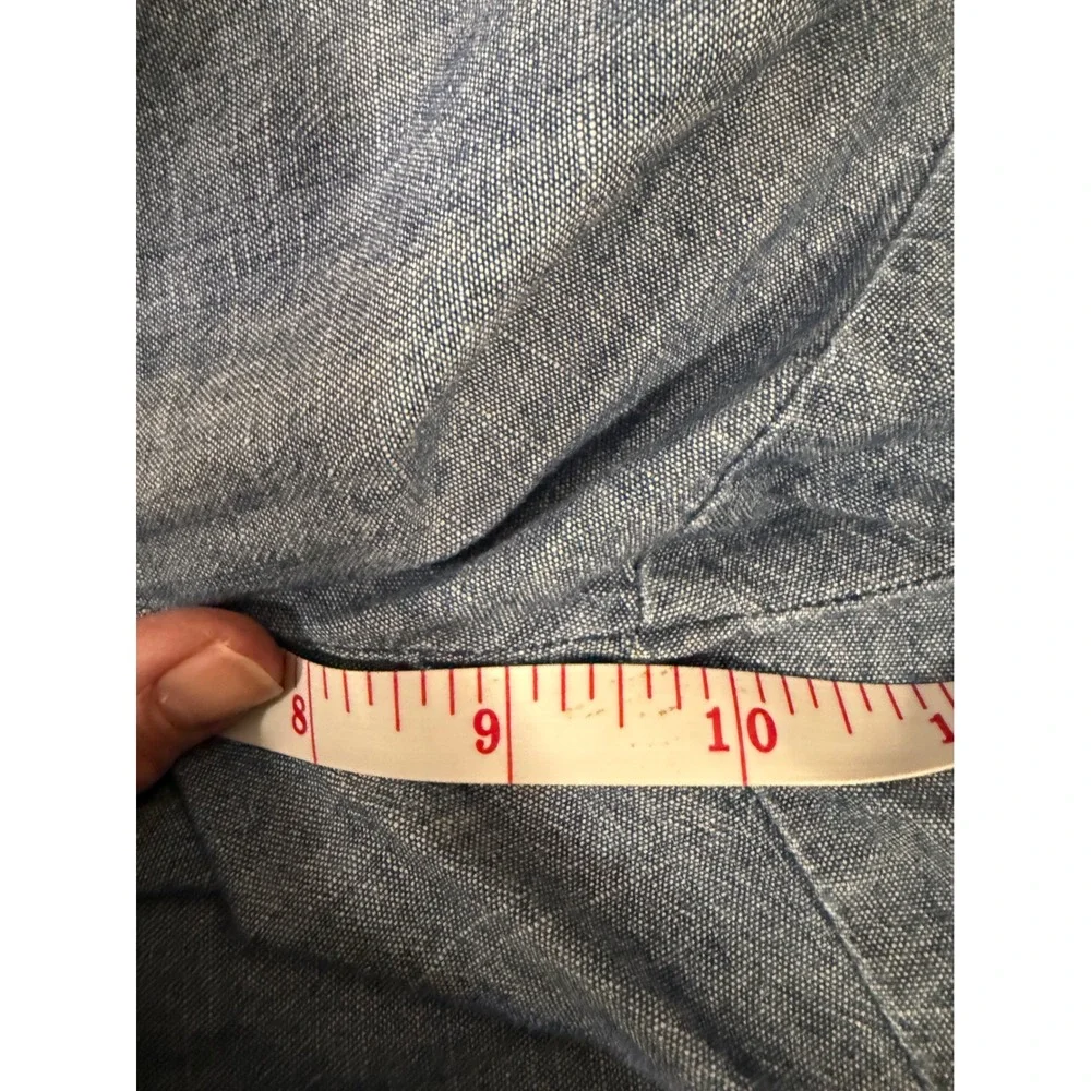 J.Crew Chino Shorts Women 10 Coastal Chambray Casual 5"Inseam 100% Cotton Beachy - Picture 13 of 13